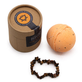 Tiger Eye Crystal Jewellery Bath Bomb