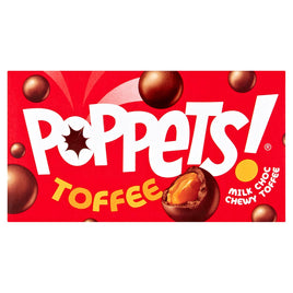 Poppets Milk Choc Coated Chewy Toffee Box 39g