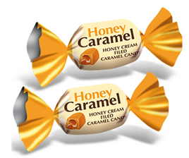 Yummys Wrapped Honey Filled Caramel Candy