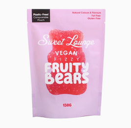 Fizzy Vegan Assorted Fruity Bears (Plastic-Free) 130g Share Bag