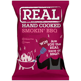 Real Hand Cooked Smokin BBQ Crisps 35g