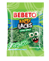 Bebeto Sour Apple Spaghetti Happy Laces 70g