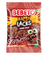 Bebeto Sour Cola Spaghetti Happy Laces 70g