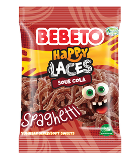 Bebeto Sour Cola Spaghetti Happy Laces 70g