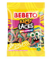 Bebeto Sour Rainbow Spaghetti Happy Laces 70g