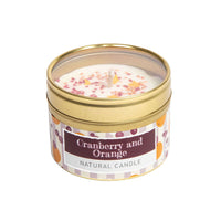 Cranberry and Orange Tin Candle