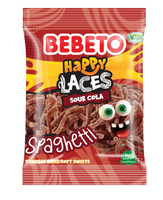 Bebeto Sour Cola Spaghetti Happy Laces 70g