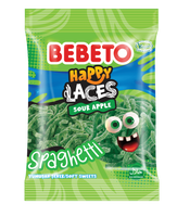 Bebeto Sour Apple Spaghetti Happy Laces 70g