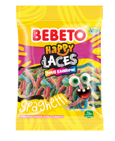 Bebeto Sour Rainbow Spaghetti Happy Laces 70g