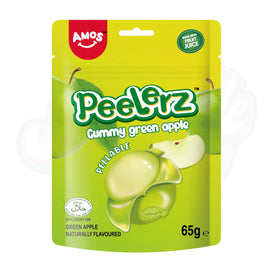 Amos Peelerz Gummy Green Apple 65g (Halal)