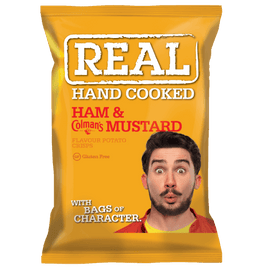 Real Hand Cooked Ham & Mustard Crisps 35g