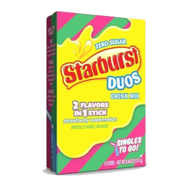 Starburst Duos Strawberry Watermelon Sugar Free 6pk