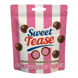 Sweet Tease Strawberry Puffs 80g